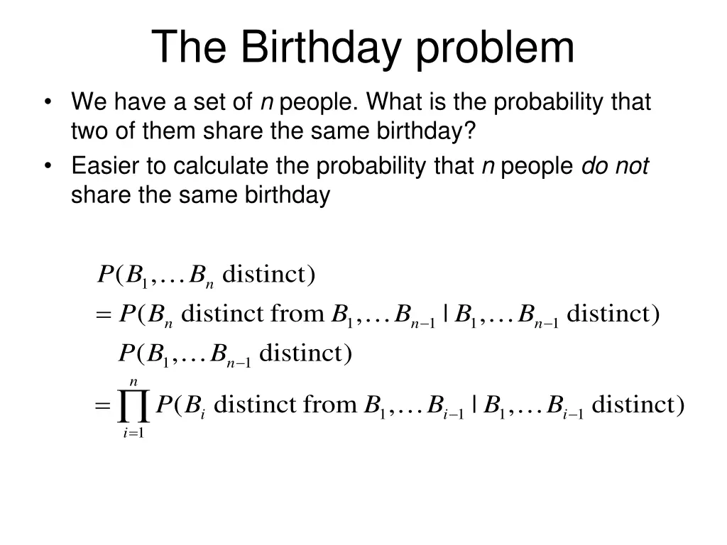 the birthday problem