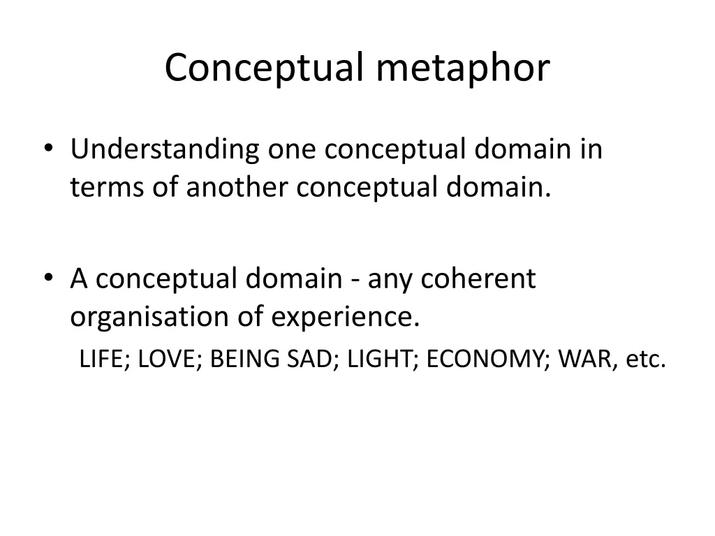 conceptual metaphor 1