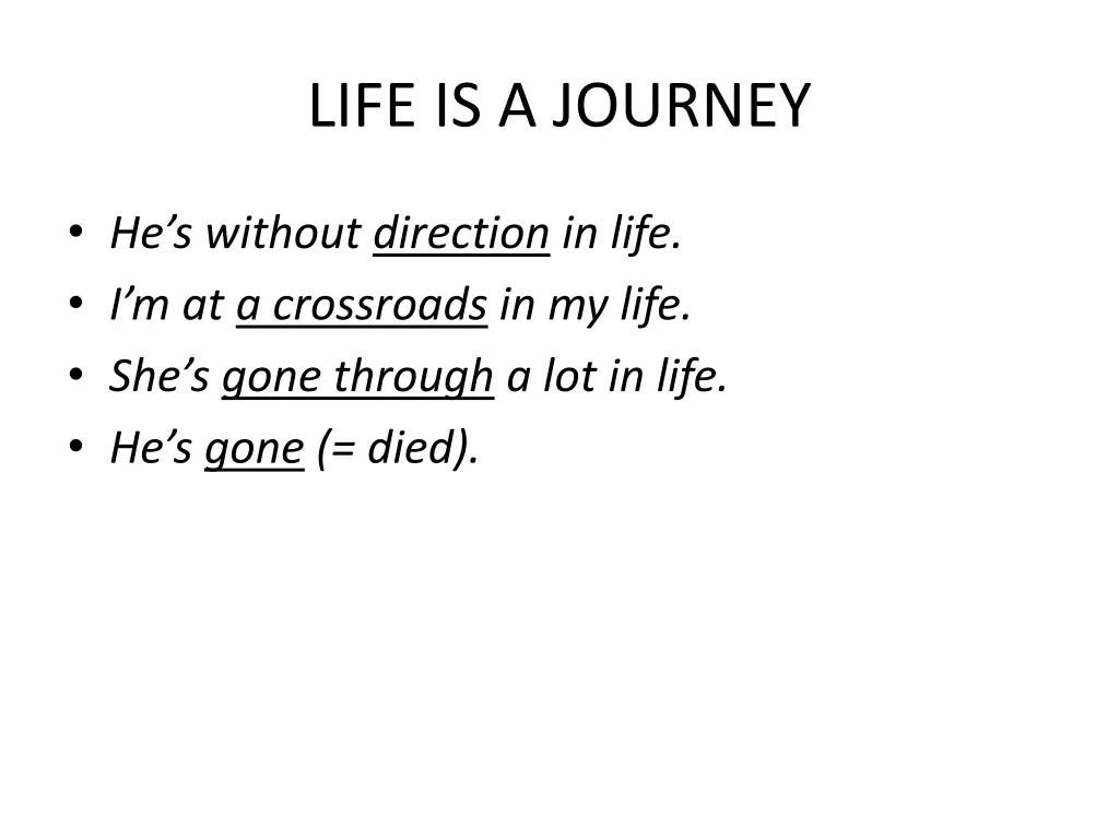 life is a journey