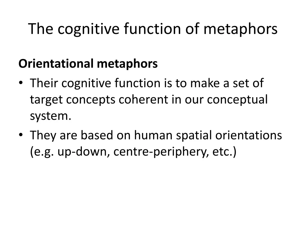 the cognitive function of metaphors 4