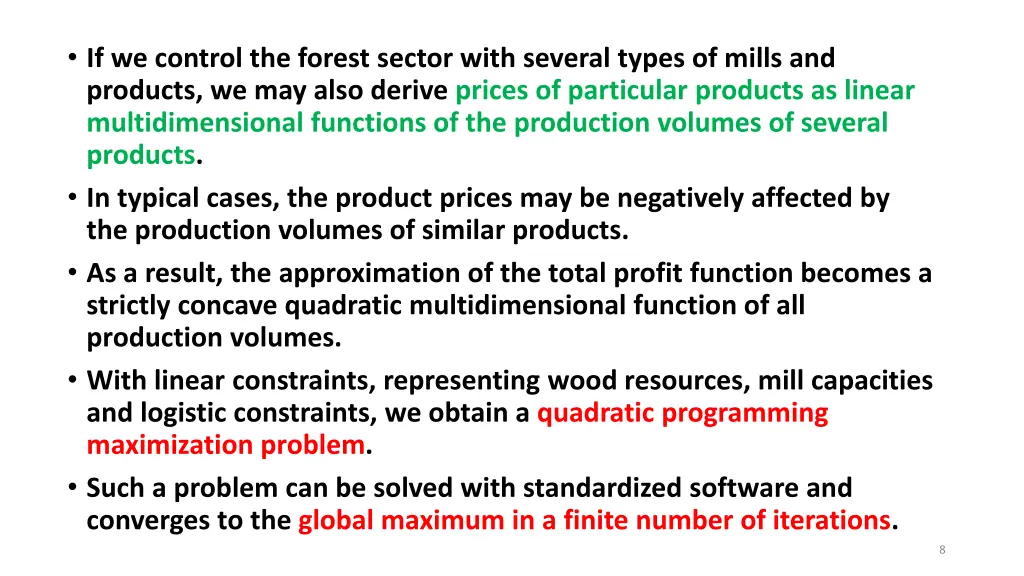 if we control the forest sector with several