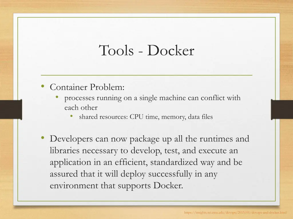 tools docker