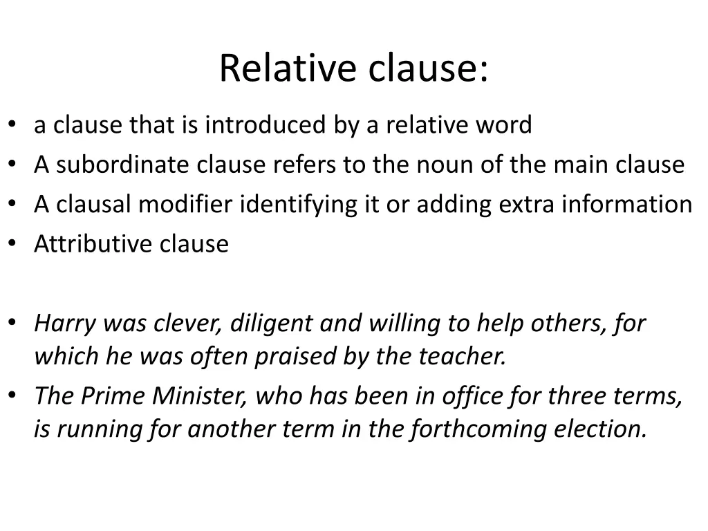 relative clause