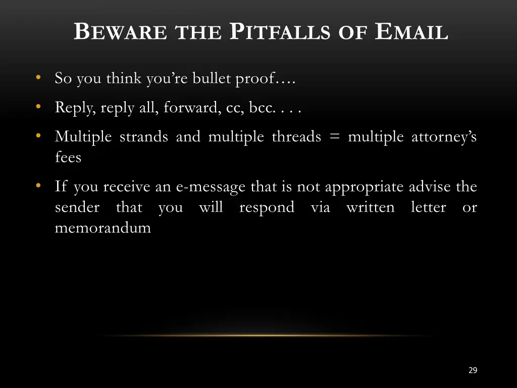 b eware the p itfalls of e mail 1