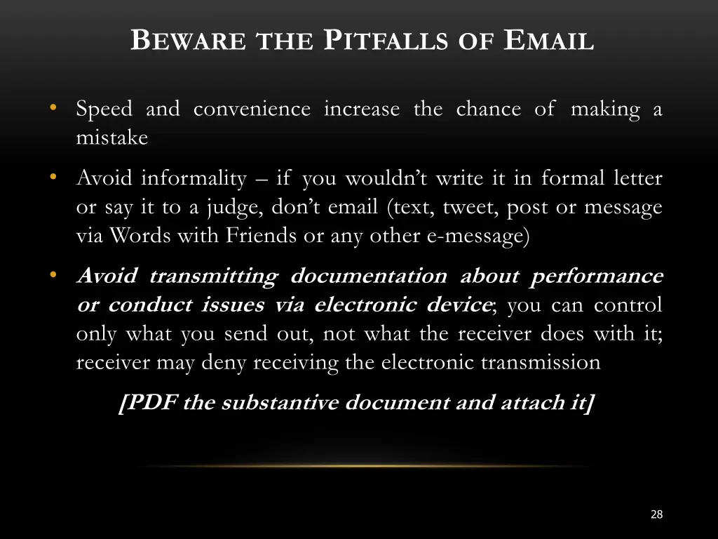 b eware the p itfalls of e mail