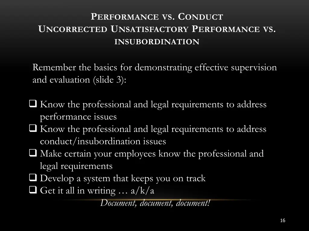 p erformance vs c onduct u ncorrected