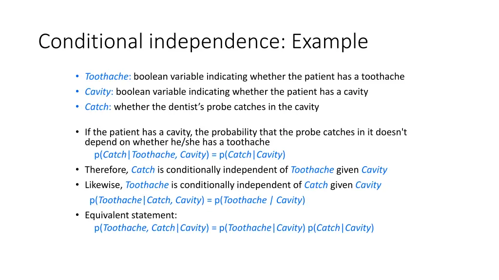 conditional independence example