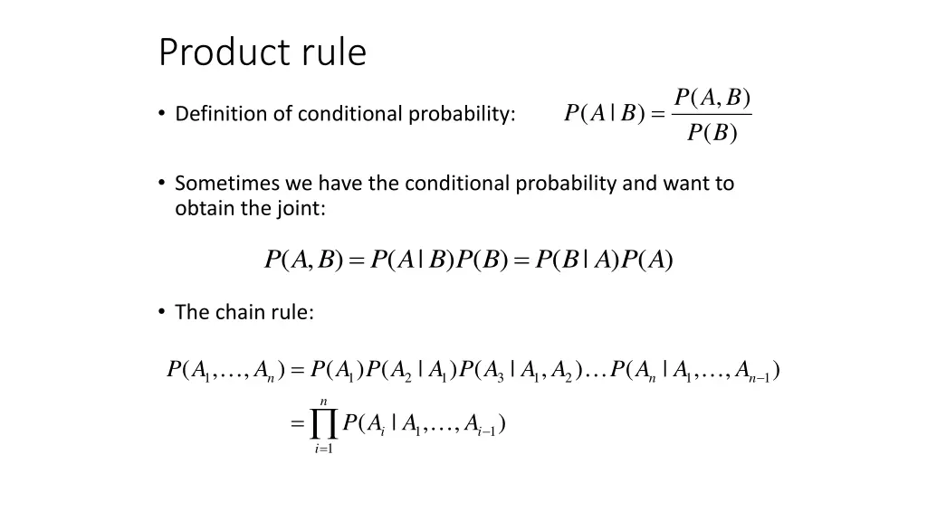 product rule 1