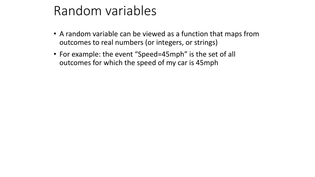 random variables 1