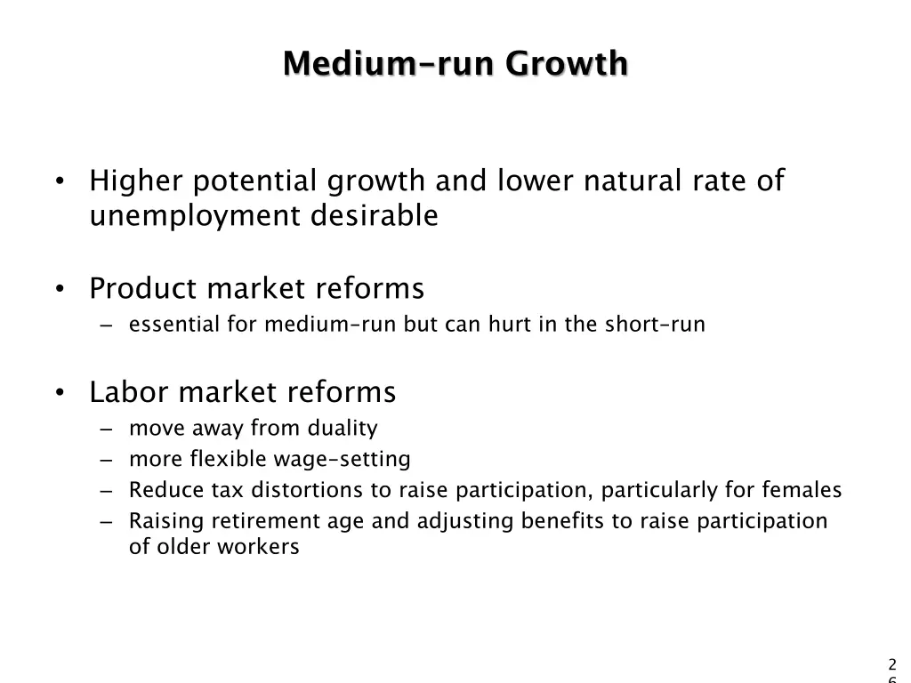 medium run growth