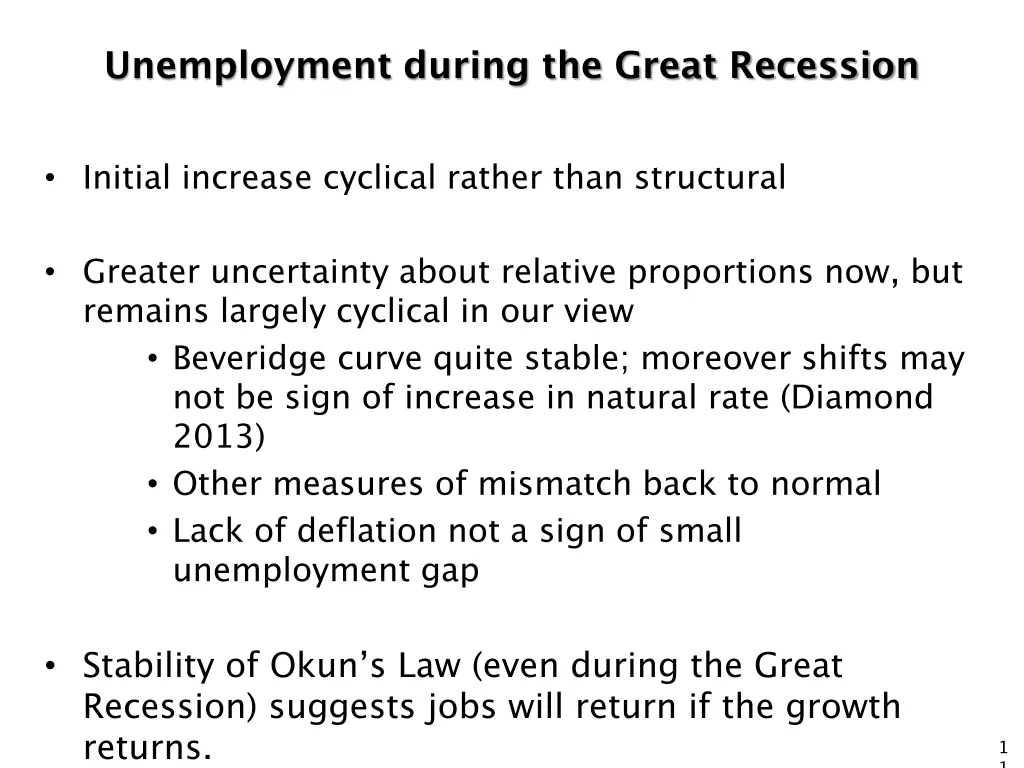 unemployment during the great recession