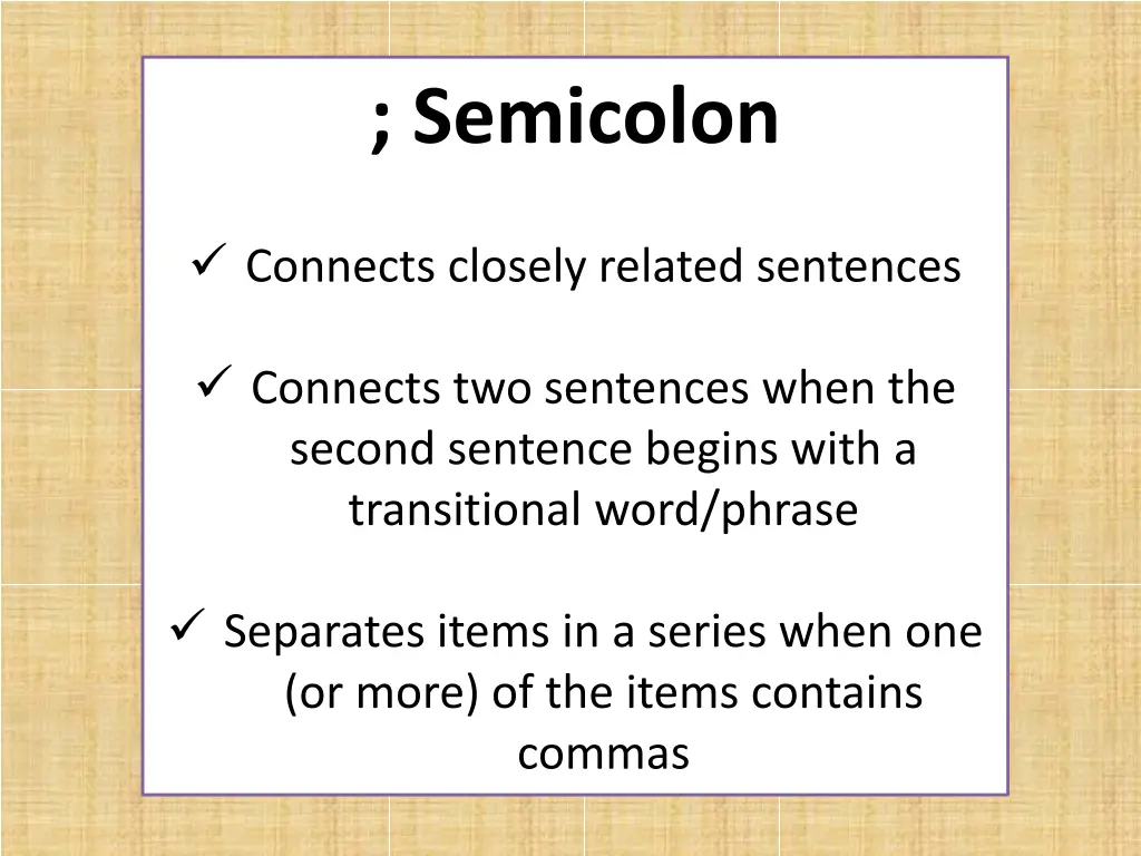 semicolon