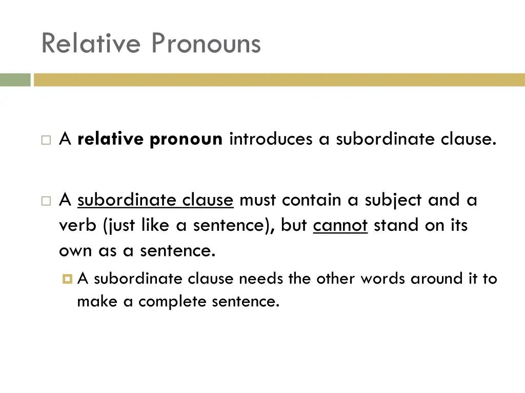 relative pronouns