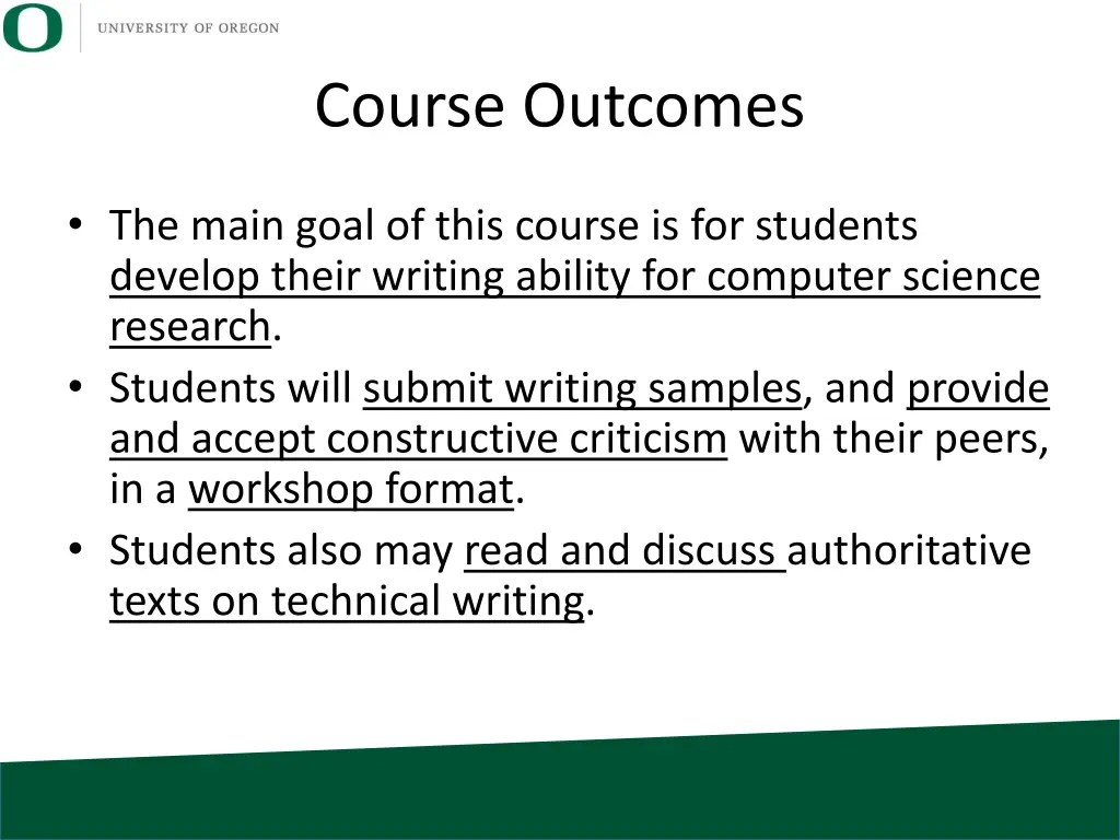 course outcomes 2