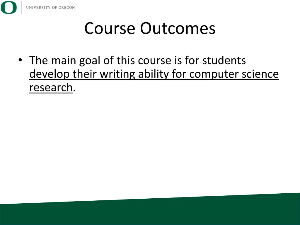 course outcomes