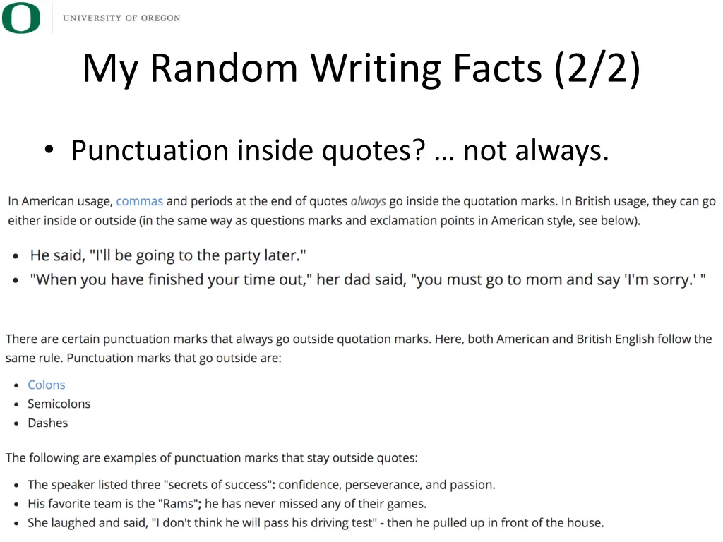 my random writing facts 2 2