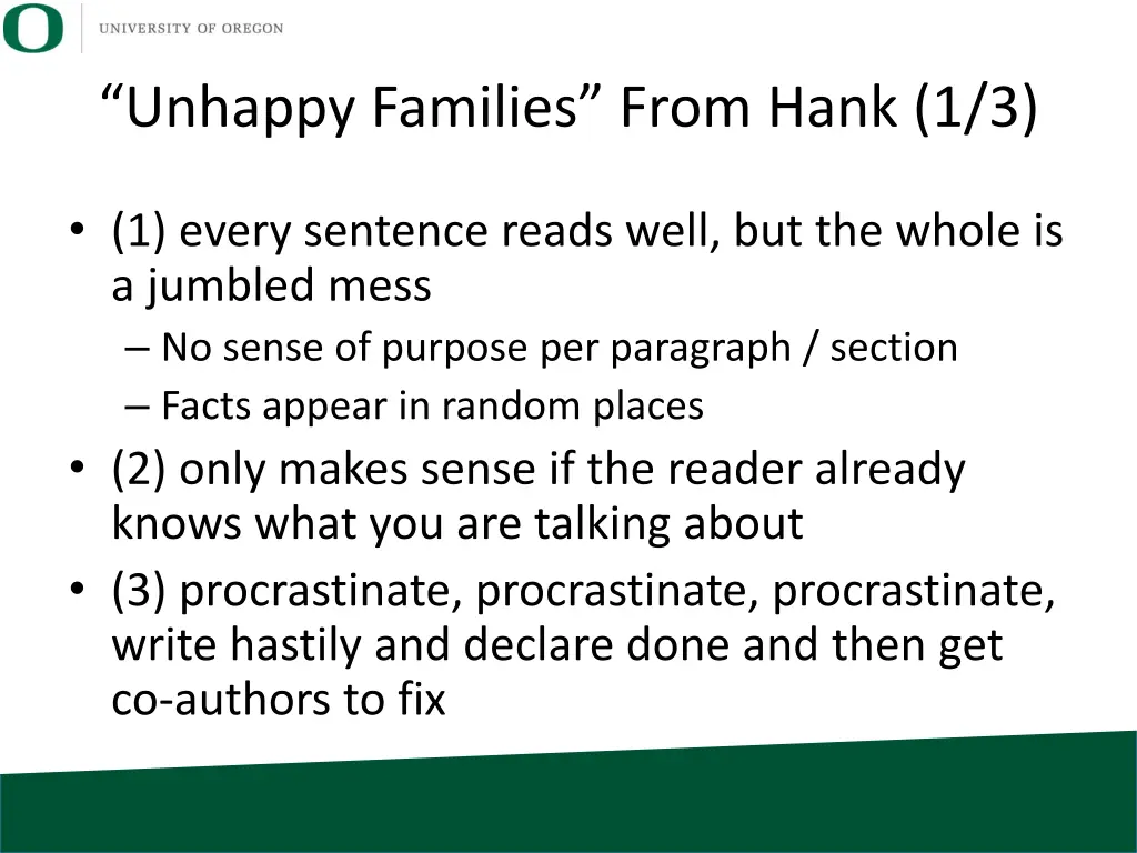 unhappy families from hank 1 3 2