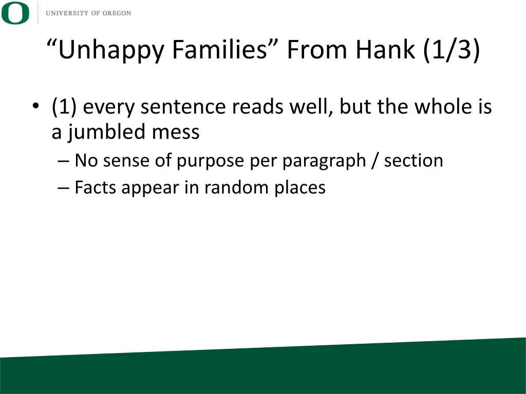 unhappy families from hank 1 3