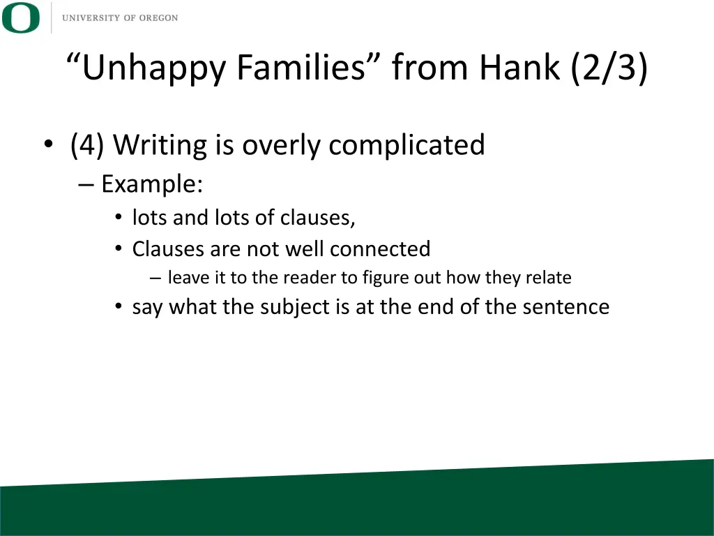 unhappy families from hank 2 3