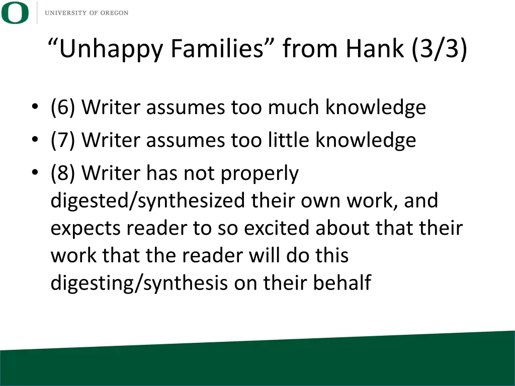 unhappy families from hank 3 3 2