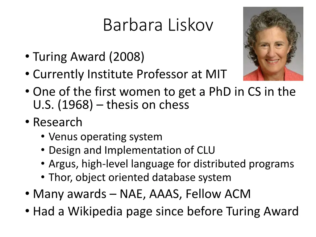 barbara liskov