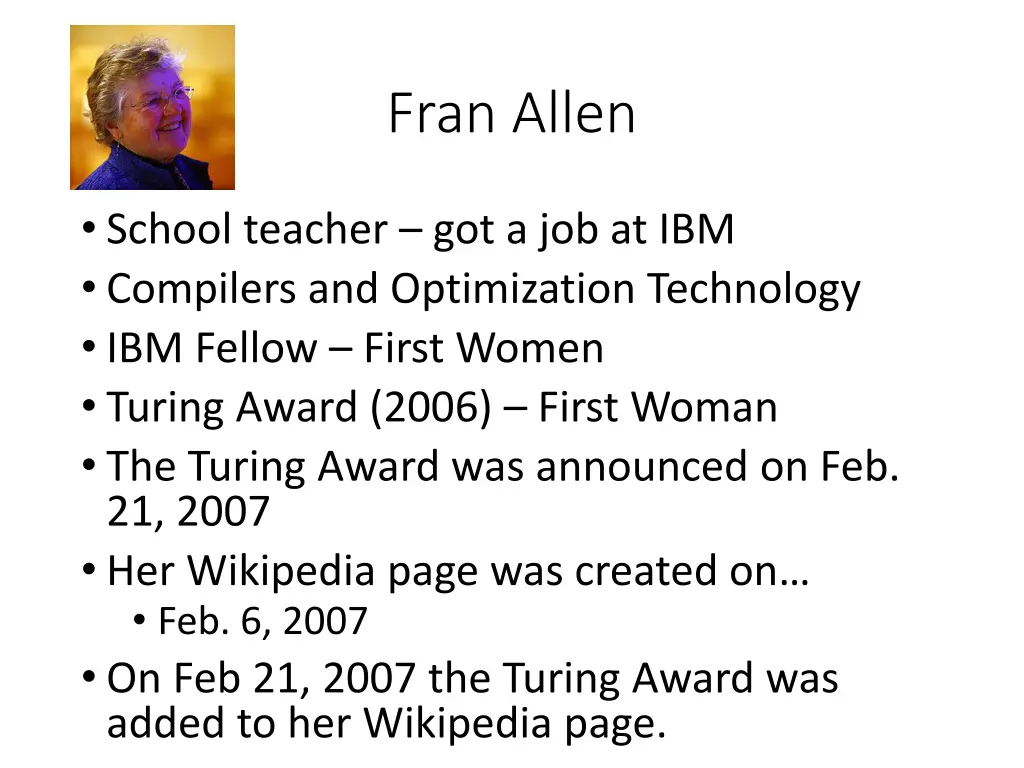 fran allen