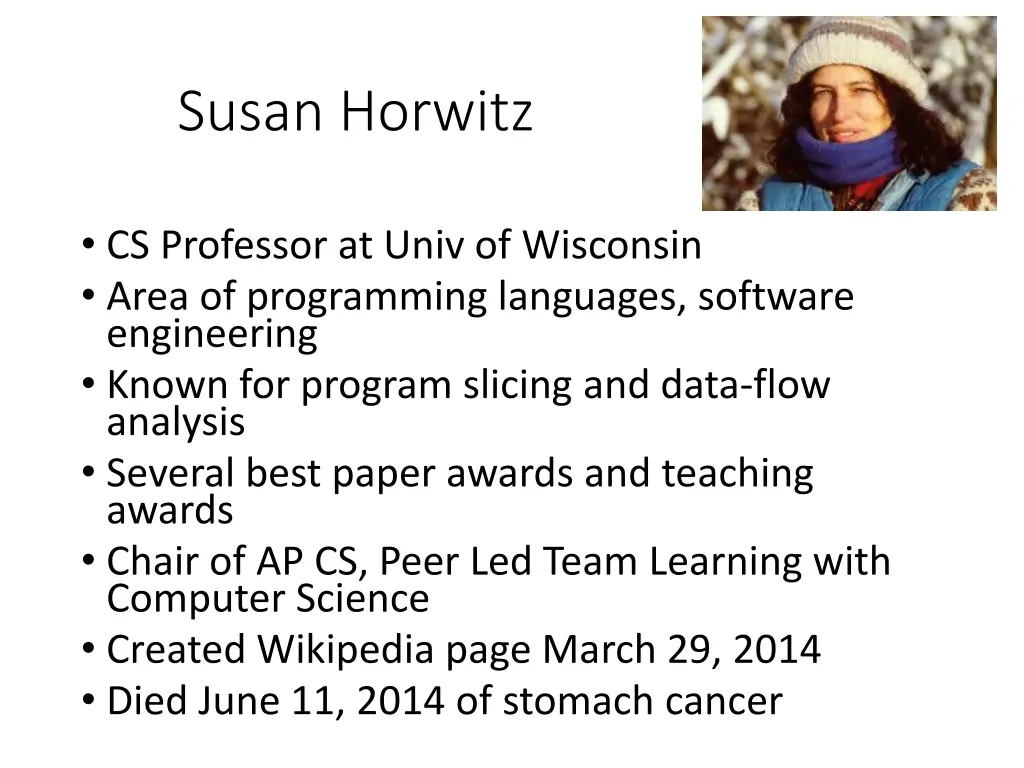 susan horwitz