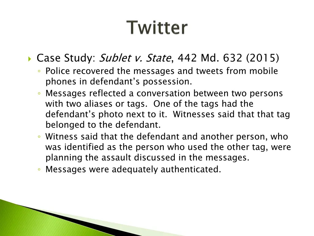 case study sublet v state 442 md 632 2015 police