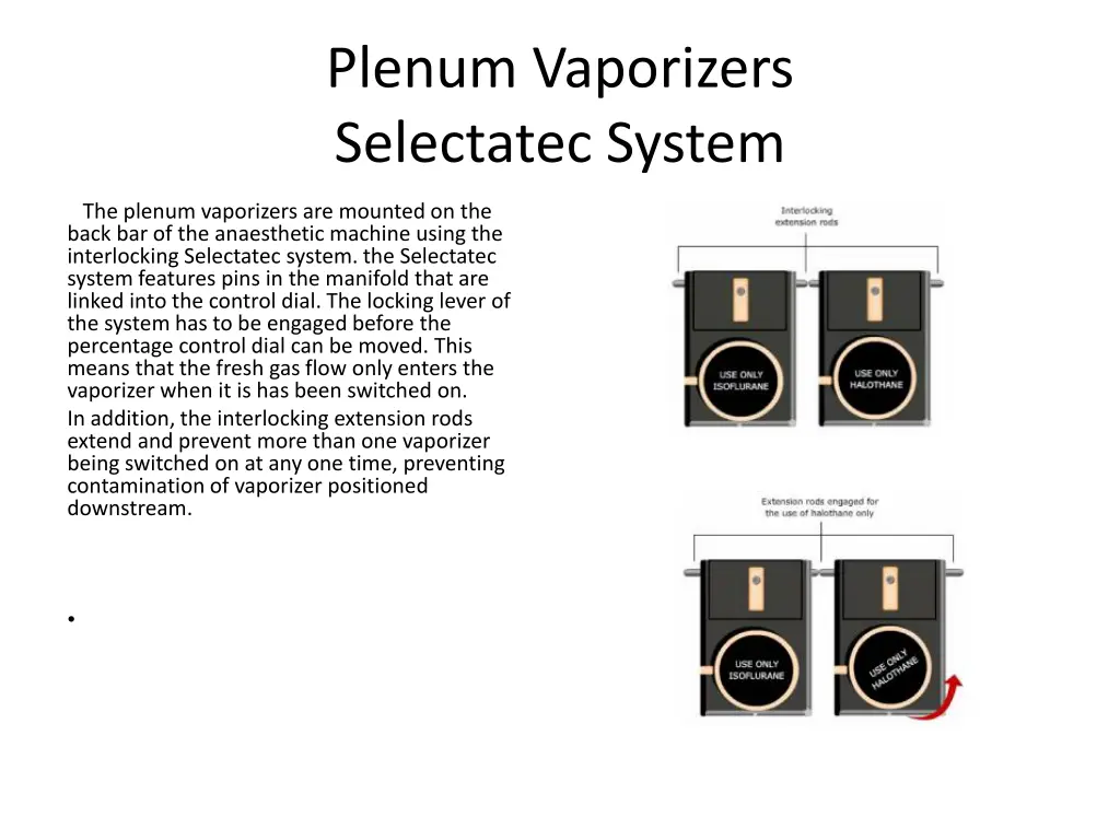 plenum vaporizers selectatec system