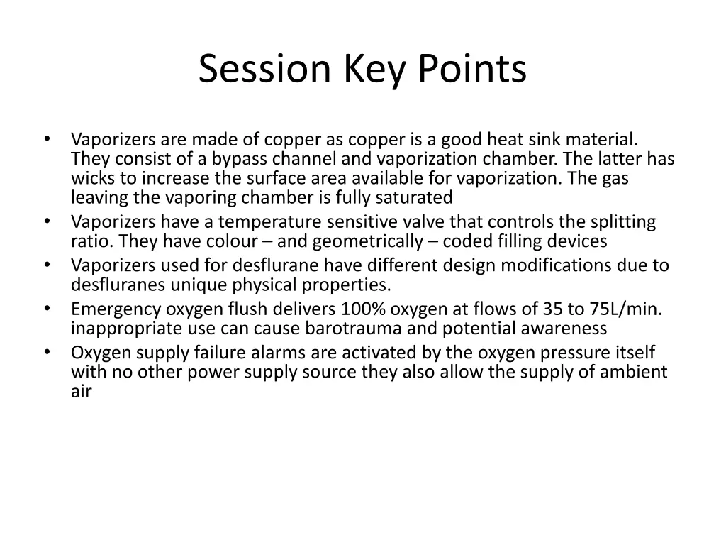 session key points