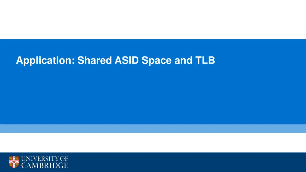 application shared asid space and tlb