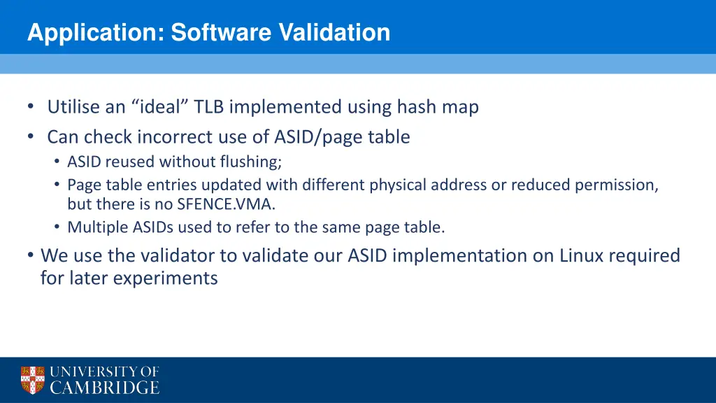 application software validation