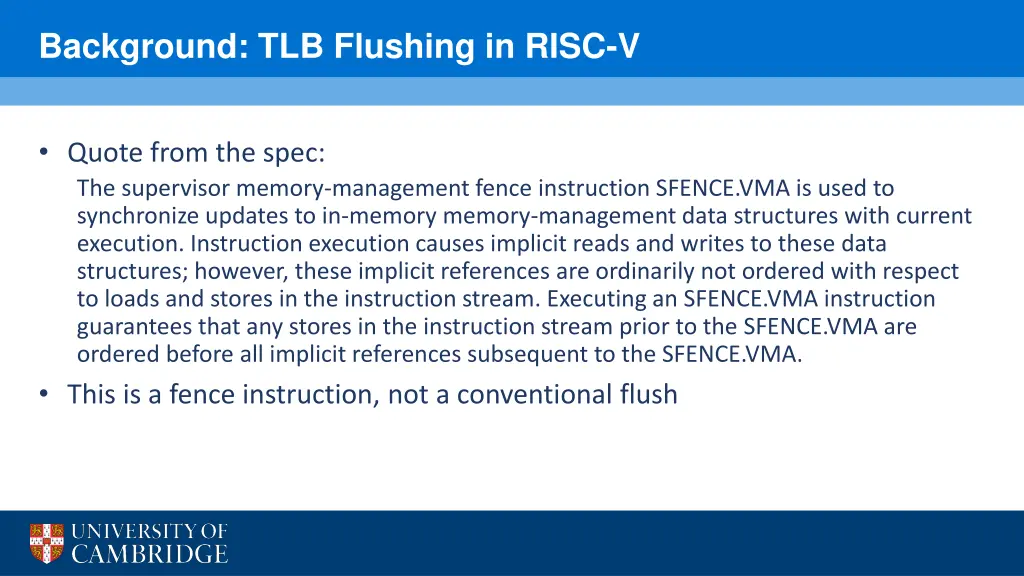 background tlb flushing in risc v