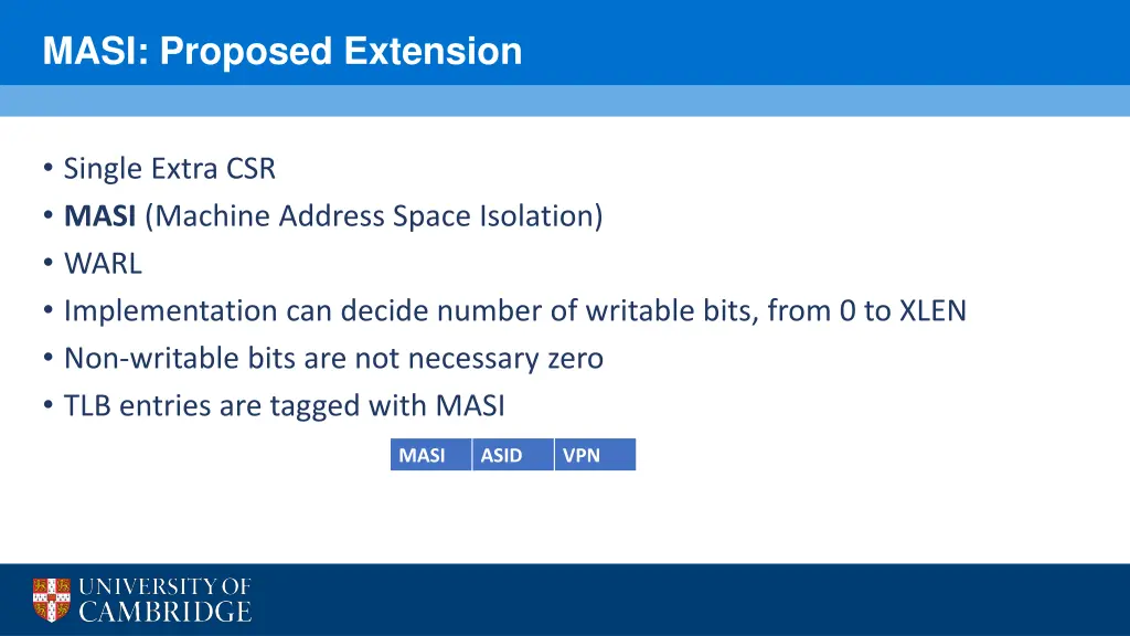 masi proposed extension