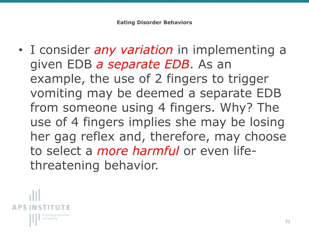 eating disorder behaviors 1