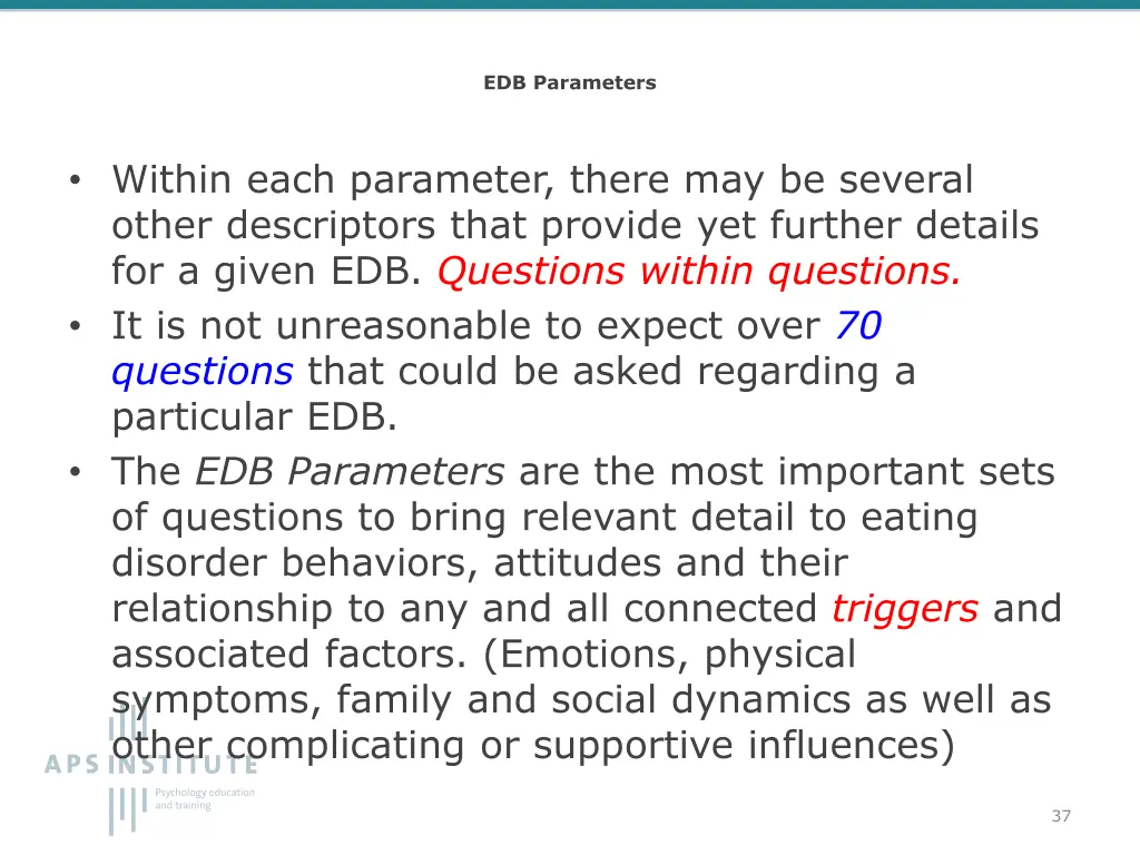 edb parameters 1