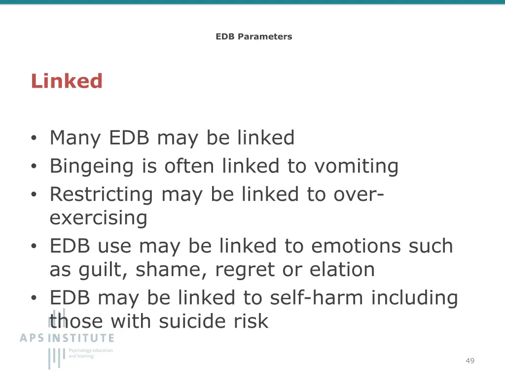 edb parameters 13