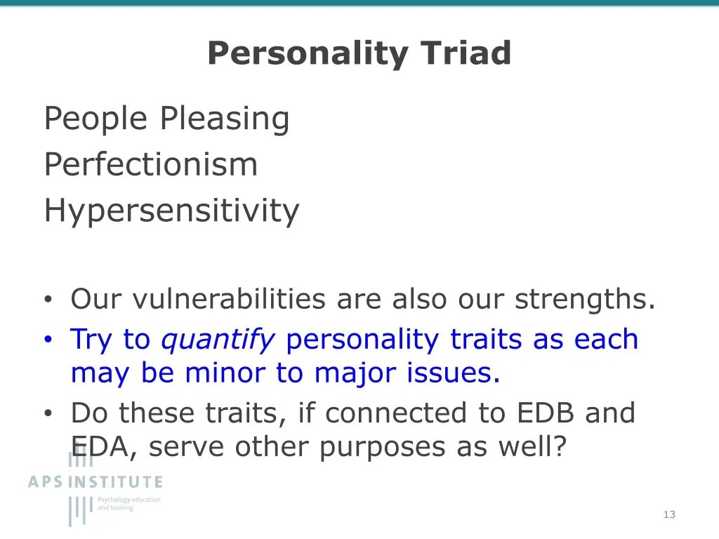 personality triad