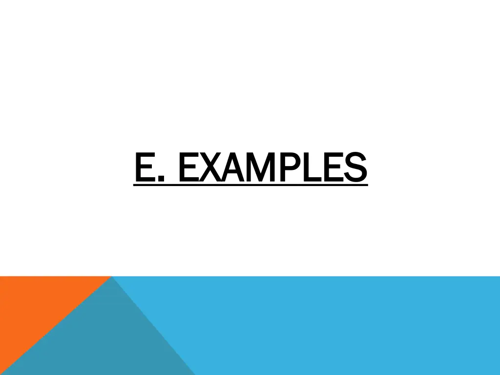 e examples e examples