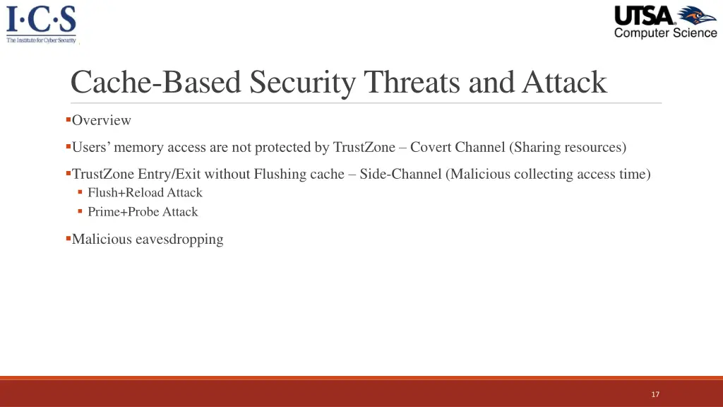 cache based security threats and attack