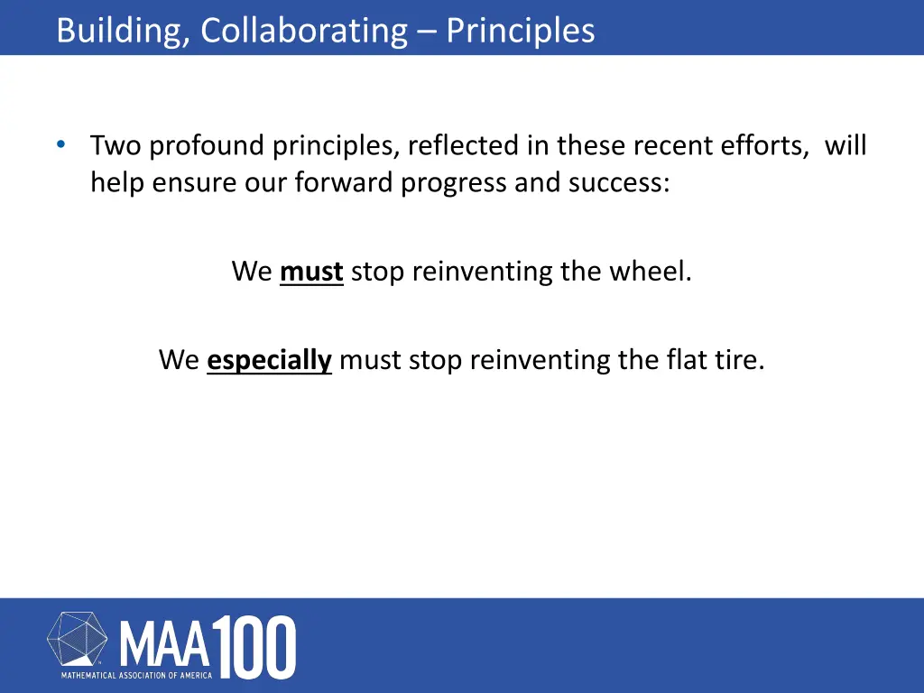 building collaborating principles