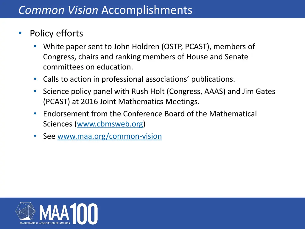 common vision accomplishments 3