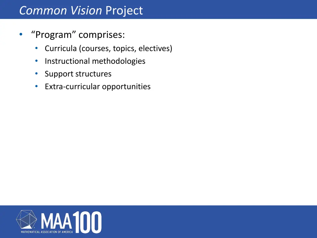 common vision project 1