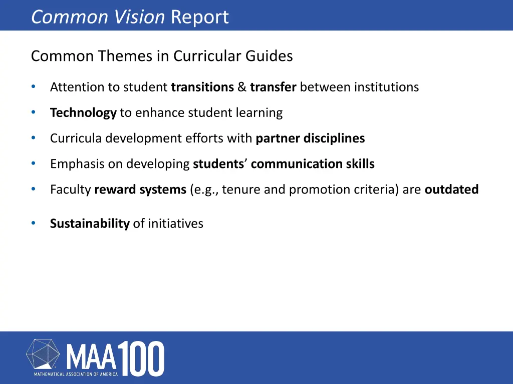 common vision report 1