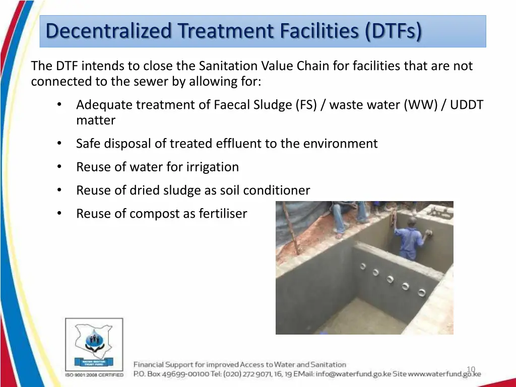 decentralized treatment facilities dtfs