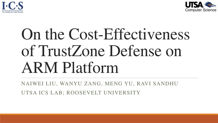 on the cost effectiveness of trustzone defense