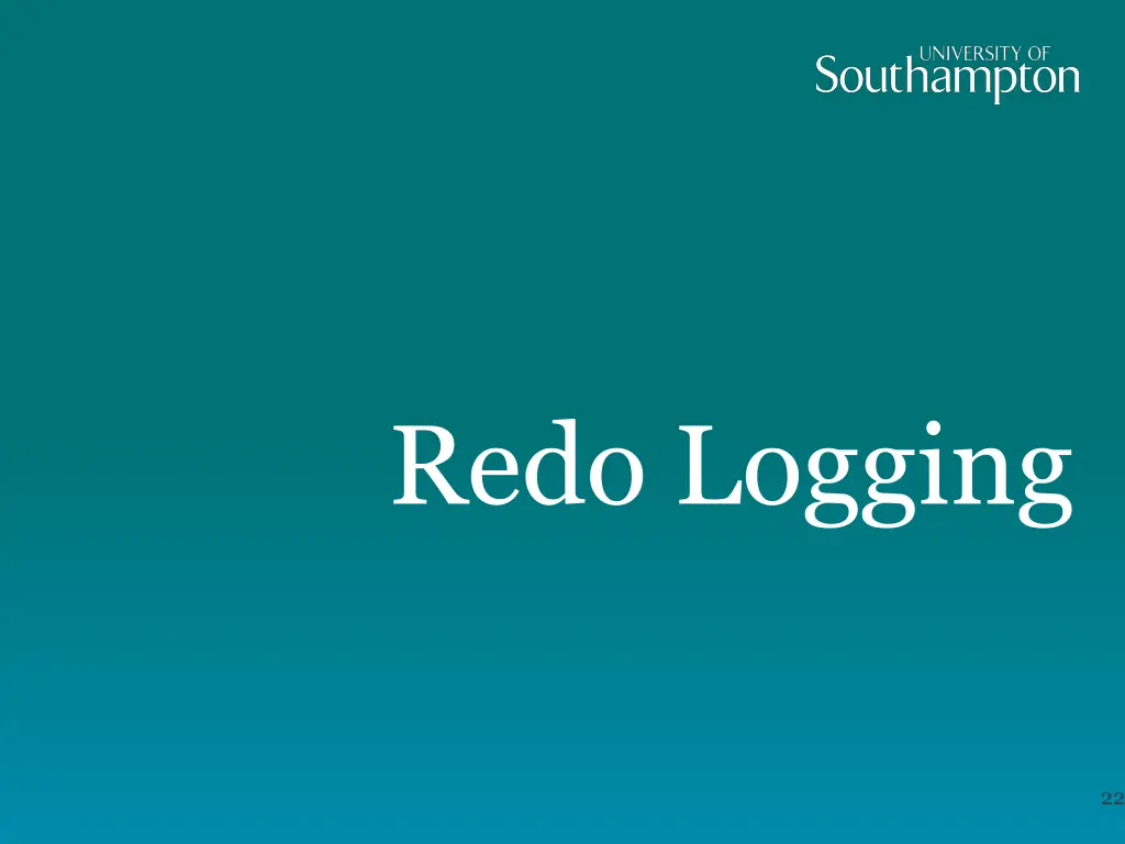 redo logging