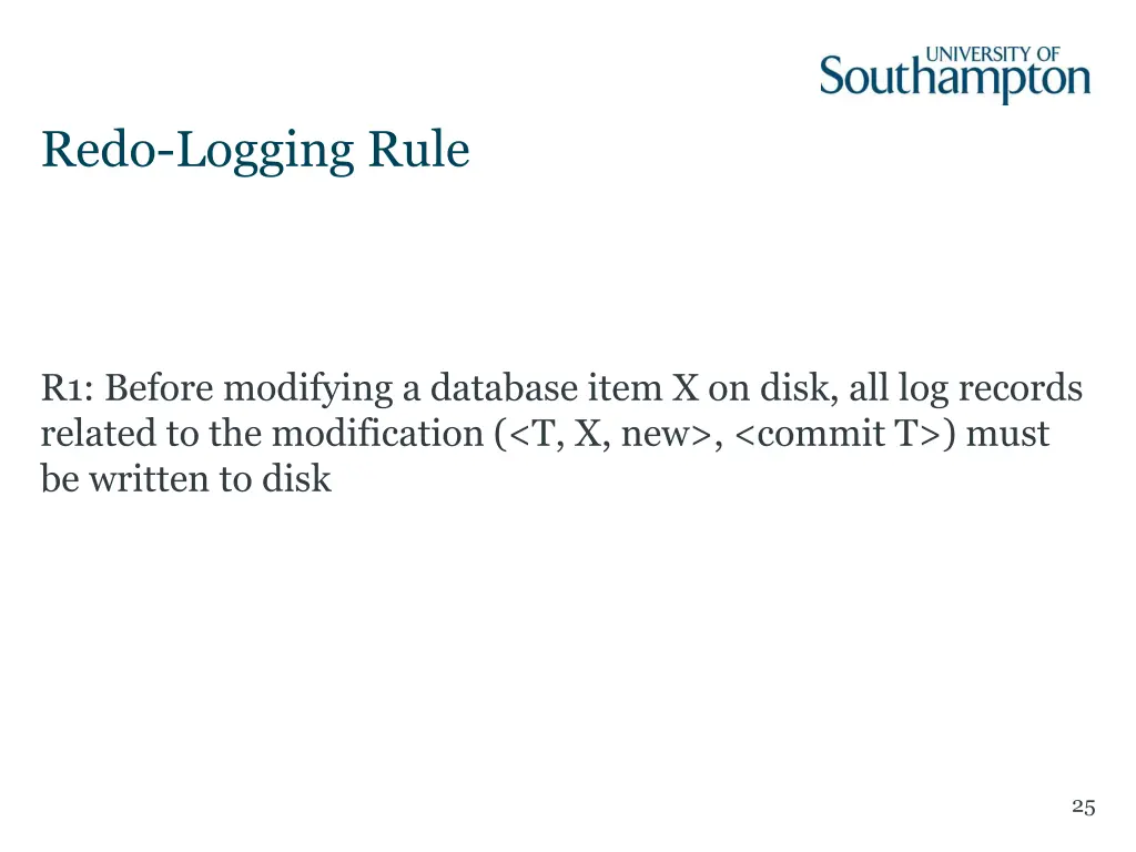 redo logging rule