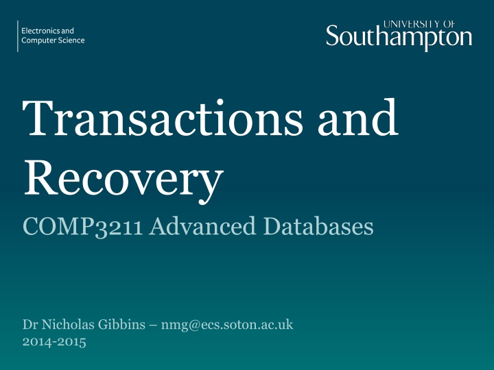 transactions and recovery comp3211 advanced