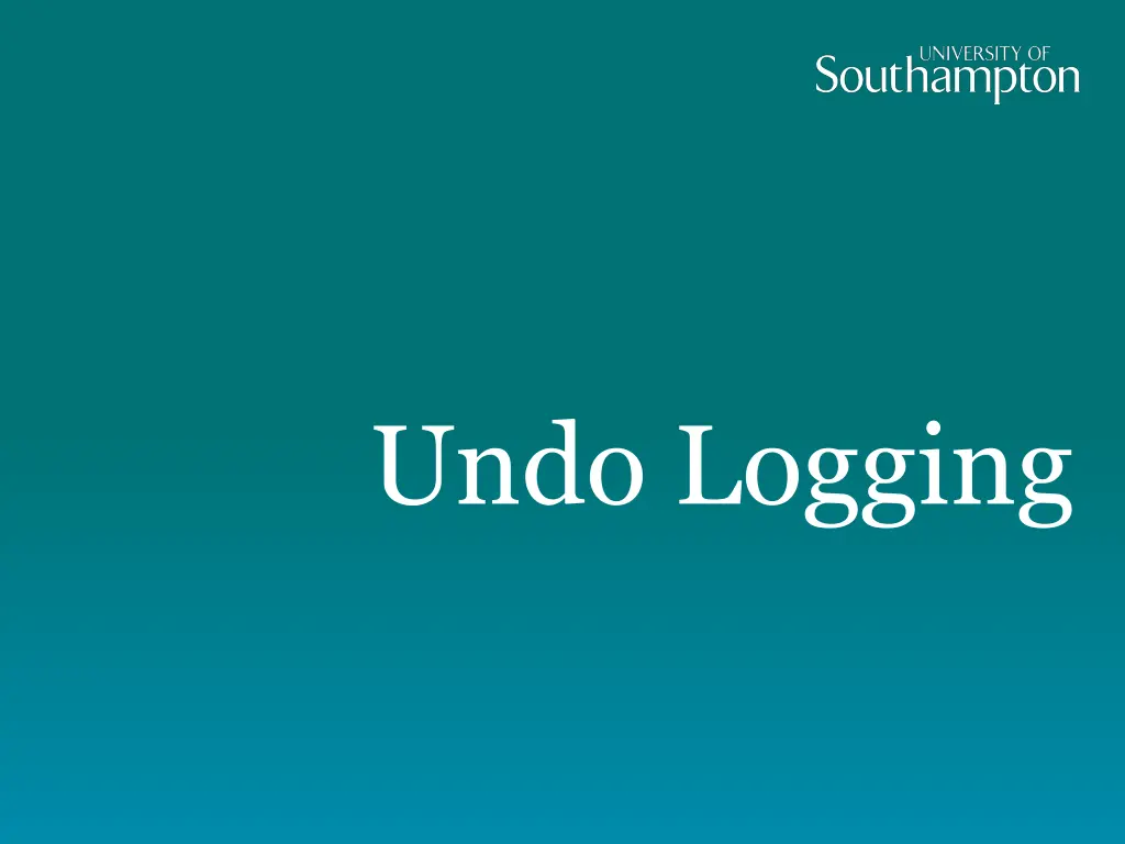 undo logging